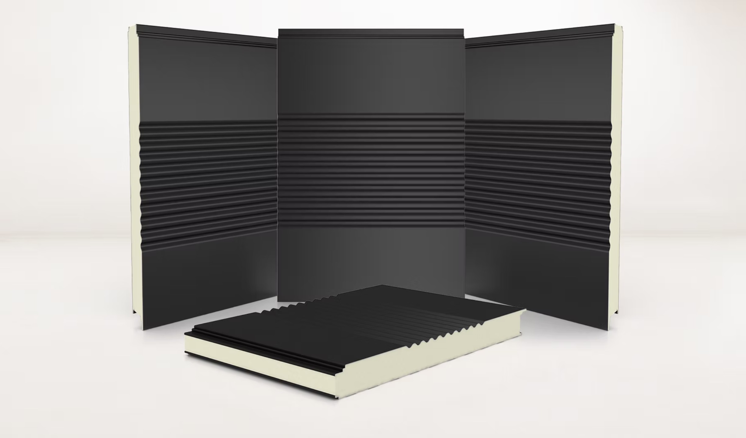 Yarı Sinüs Cephe Paneli PUR/PIR Yalıtımlı